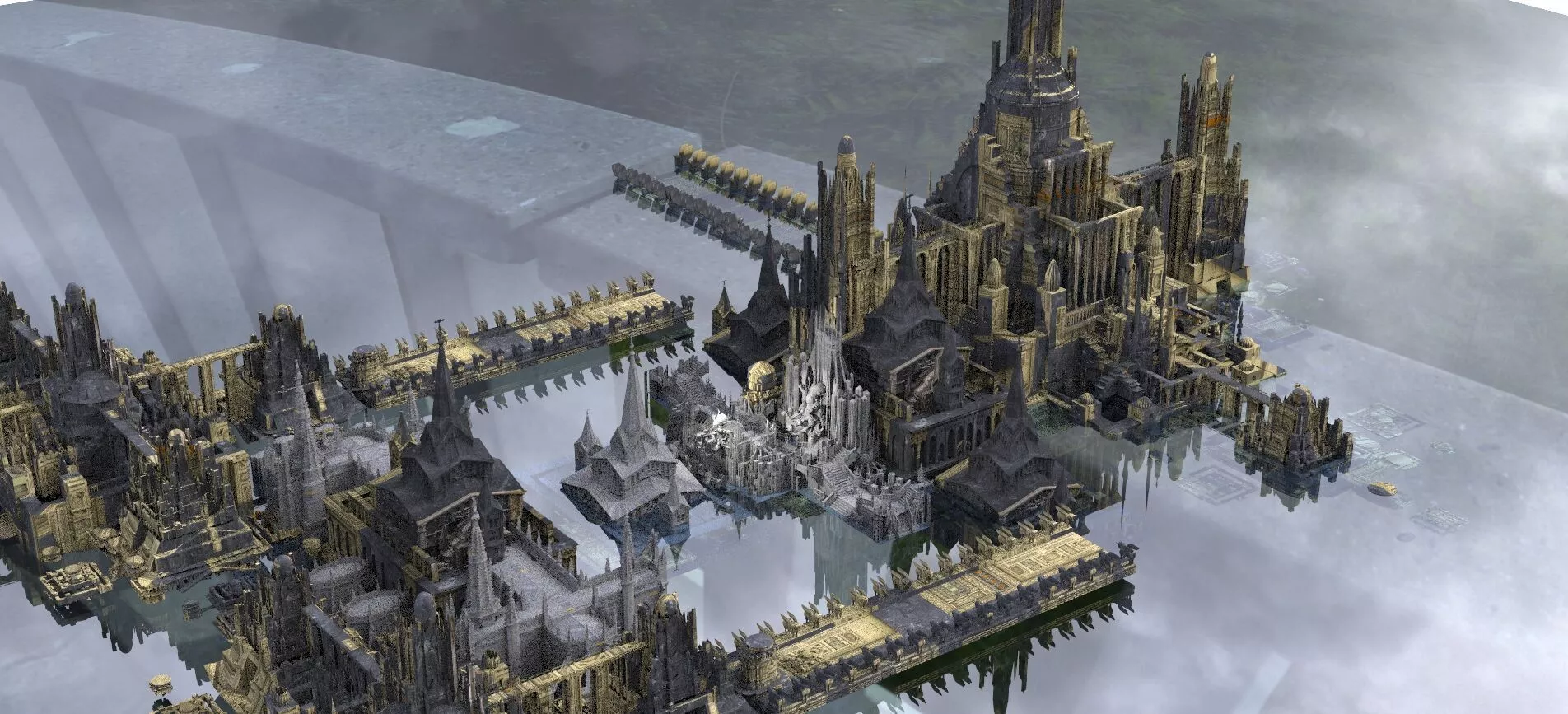 Ancient Babylonian Golden City kit bash 2 3D model