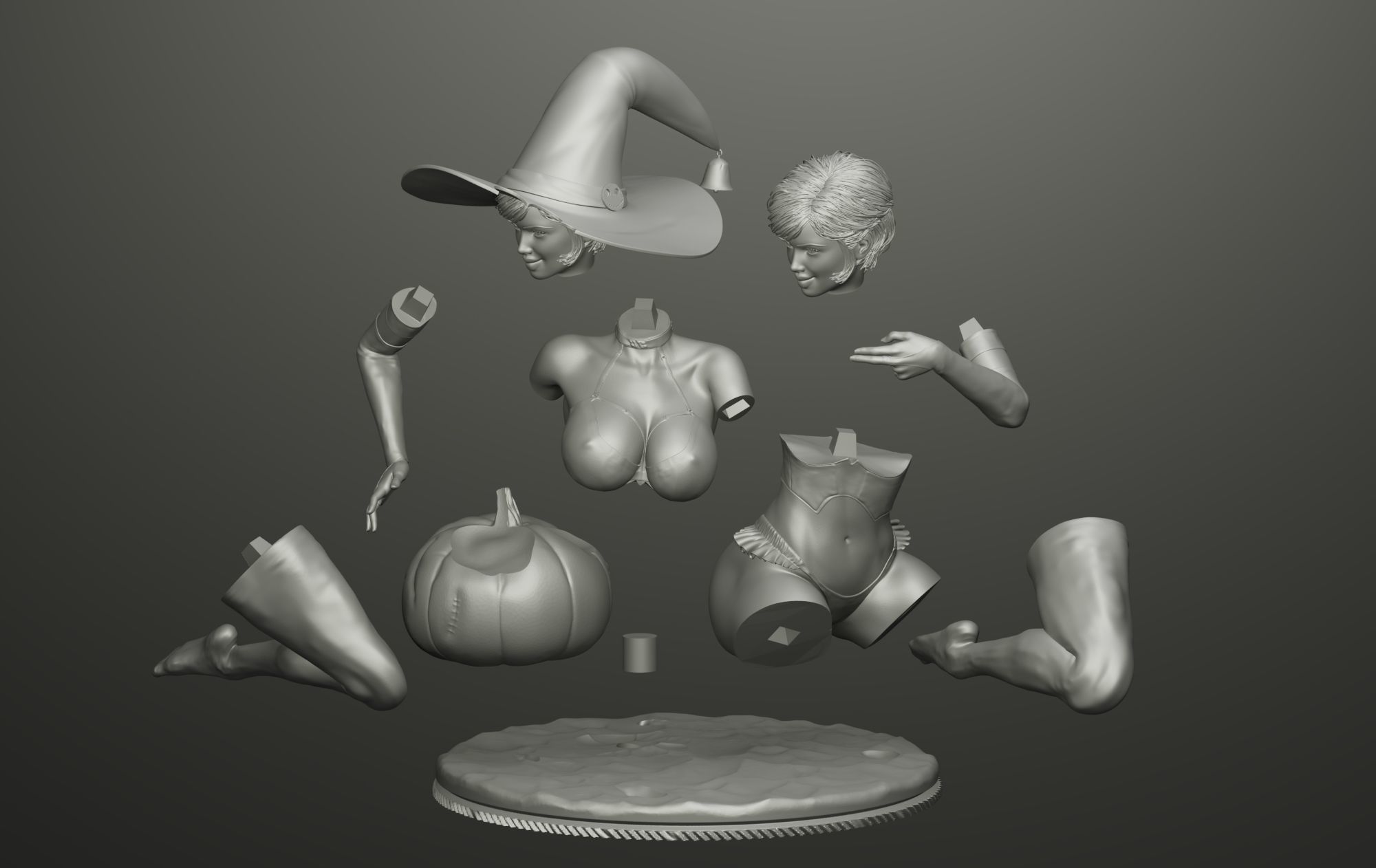 Halloween Girl 3D print model_15