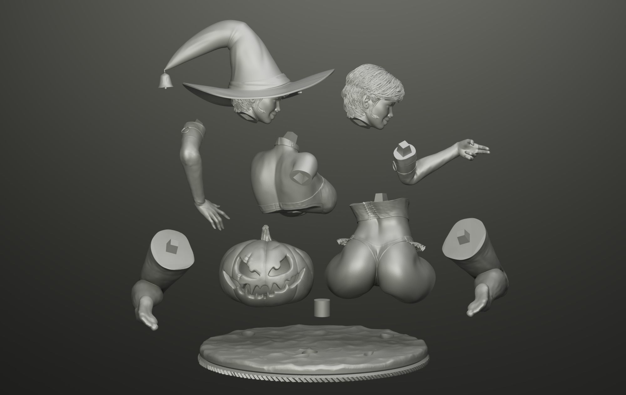 Halloween Girl 3D print model_19