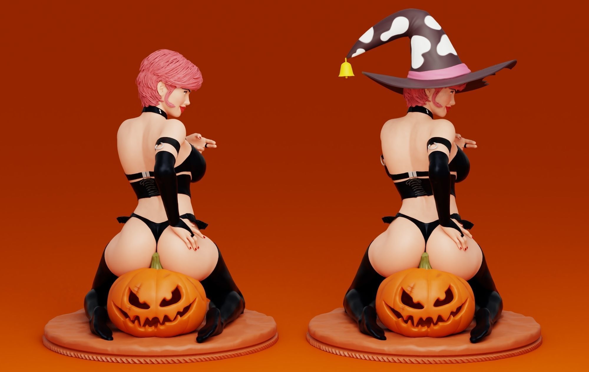 Halloween Girl 3D print model_2