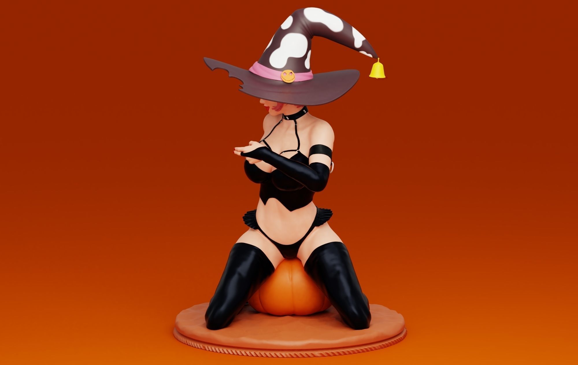 Halloween Girl 3D print model_7