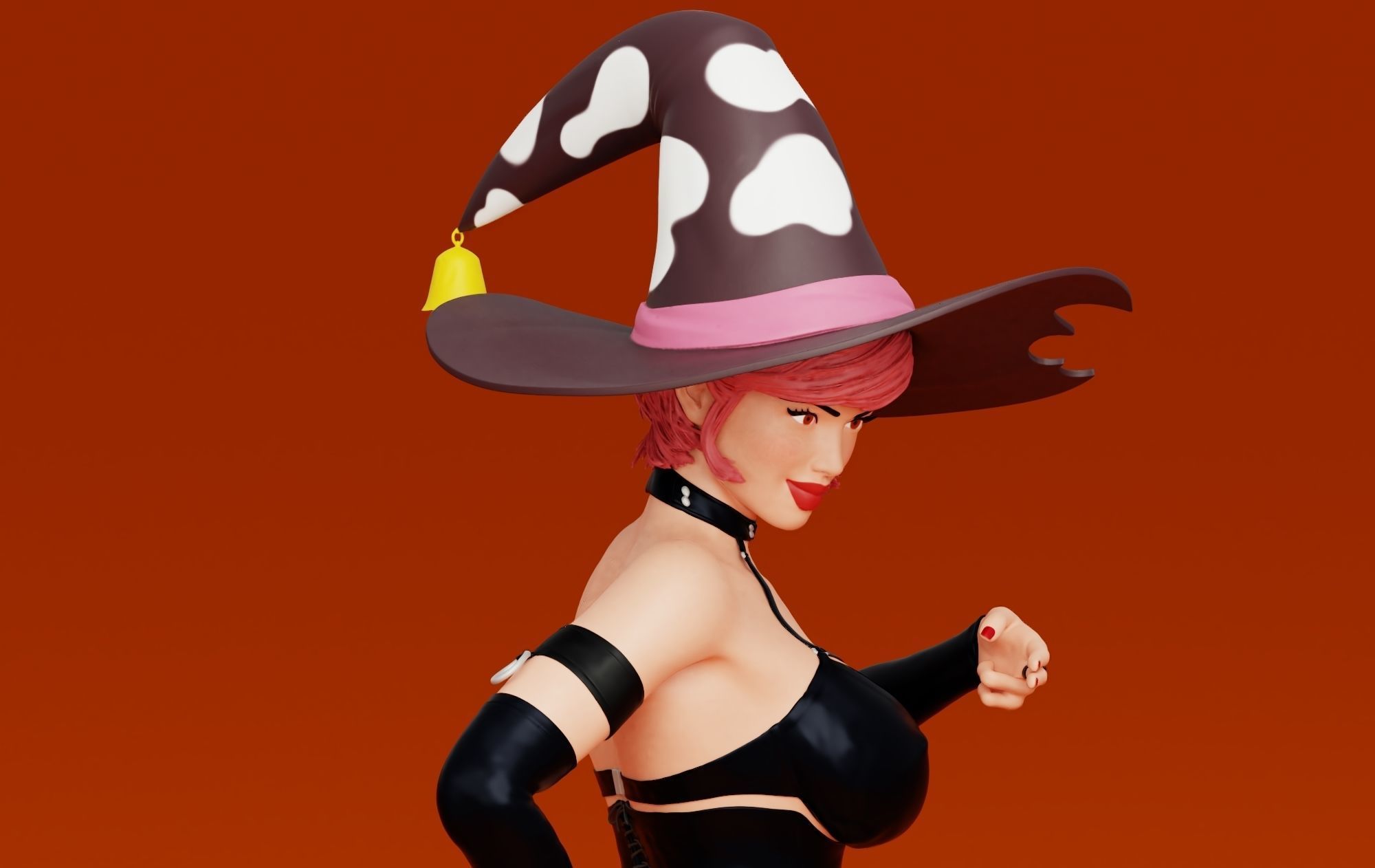 Halloween Girl 3D print model_9