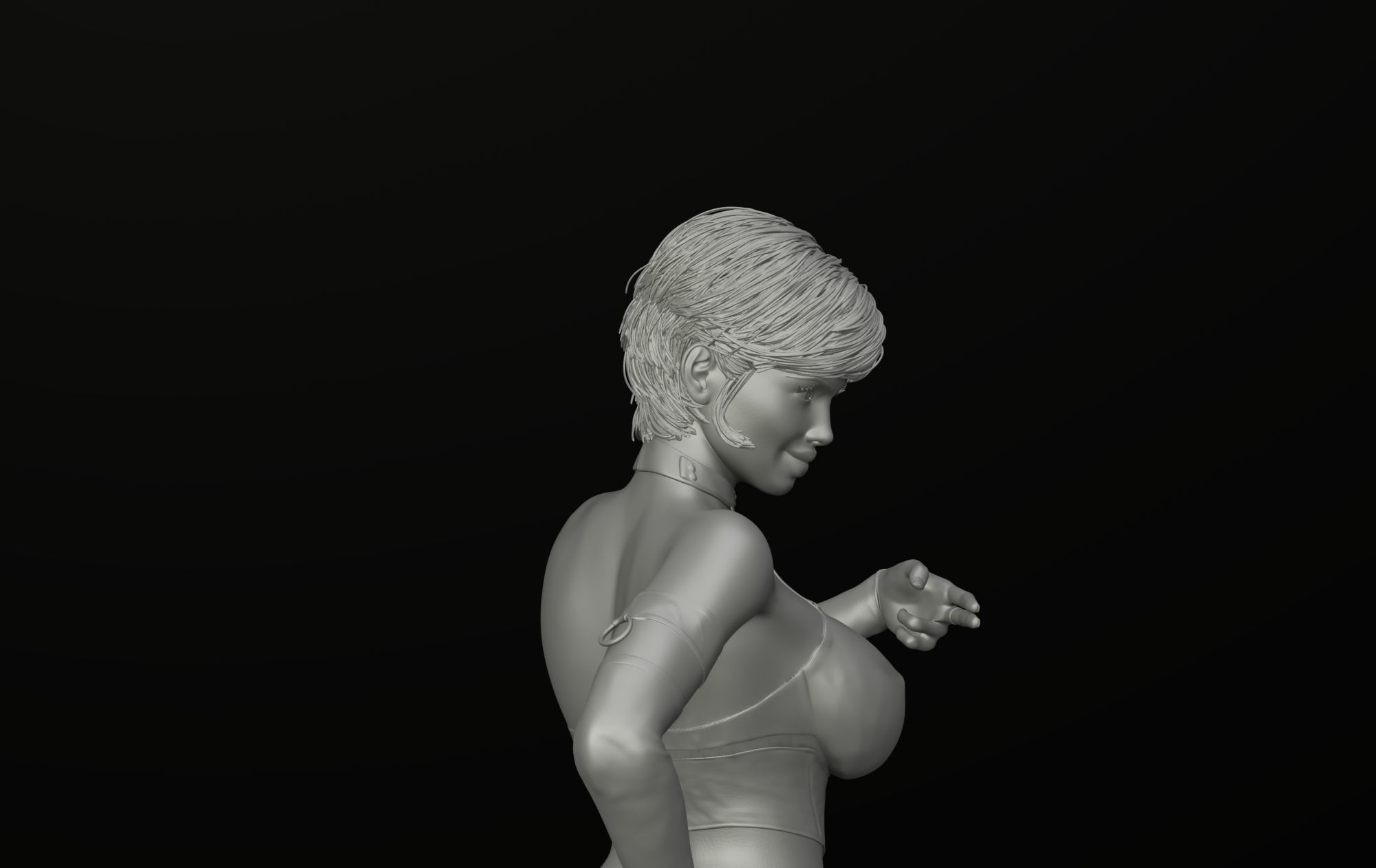 Halloween Girl 3D print model_28