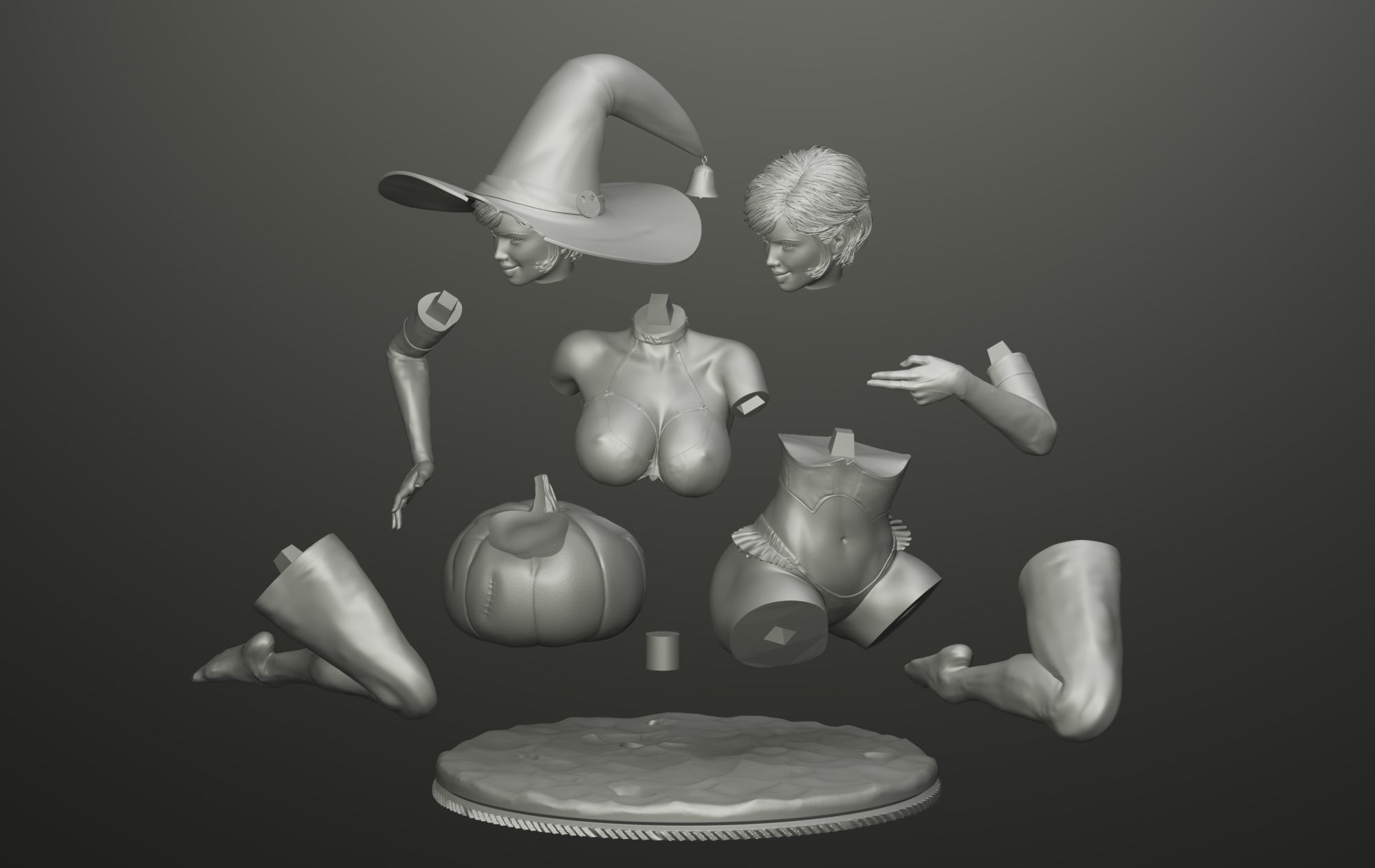 Halloween Girl 3D print model_20