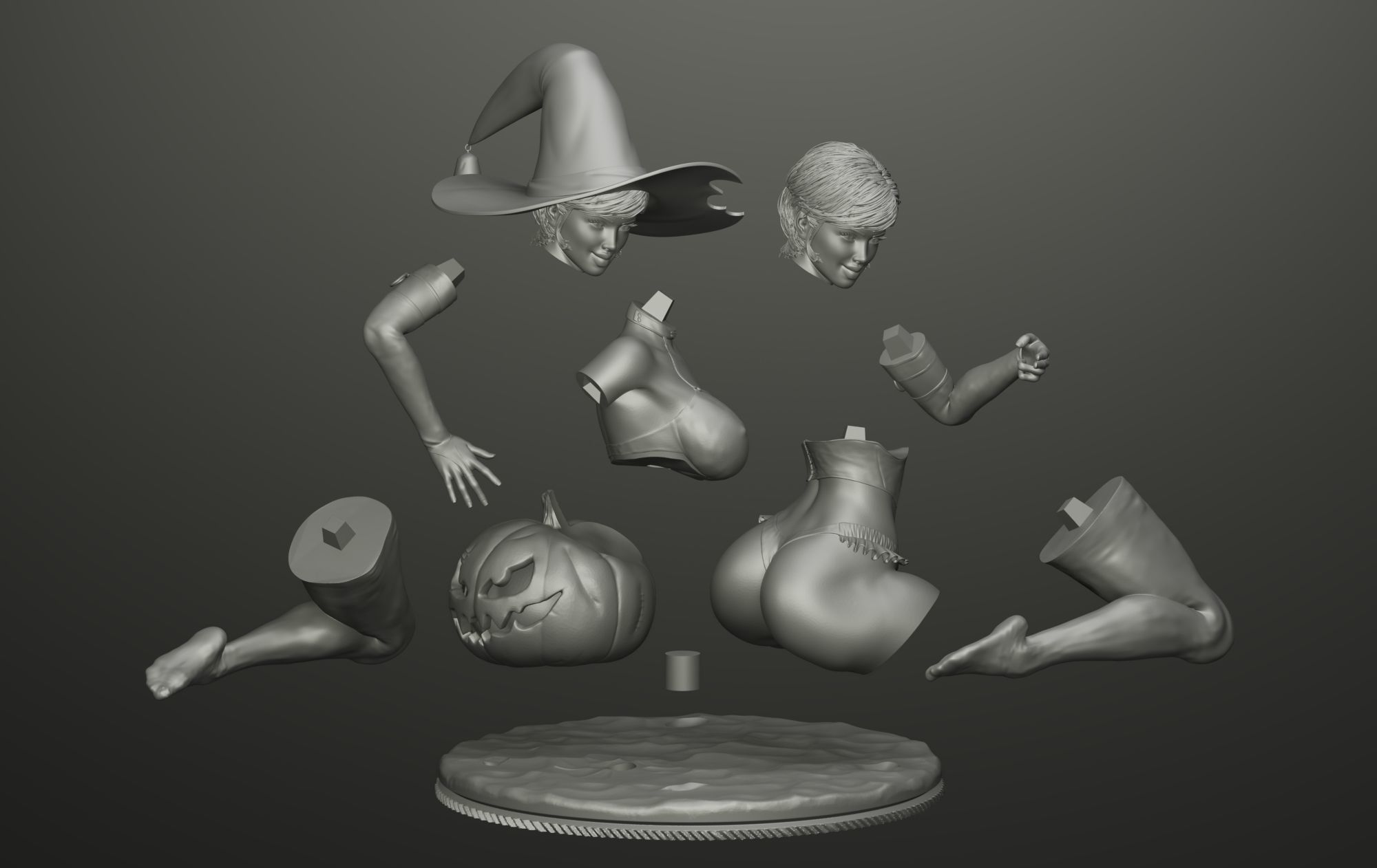 Halloween Girl 3D print model_17
