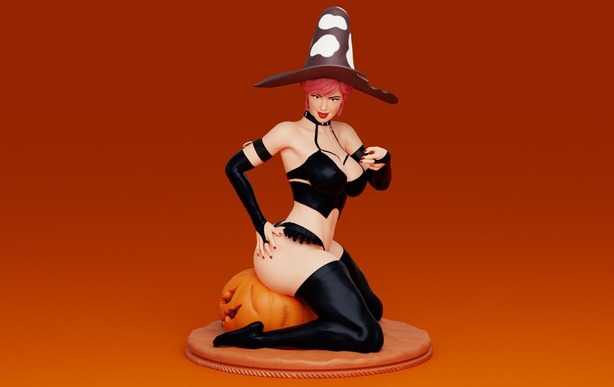 Halloween Girl 3D print model_8