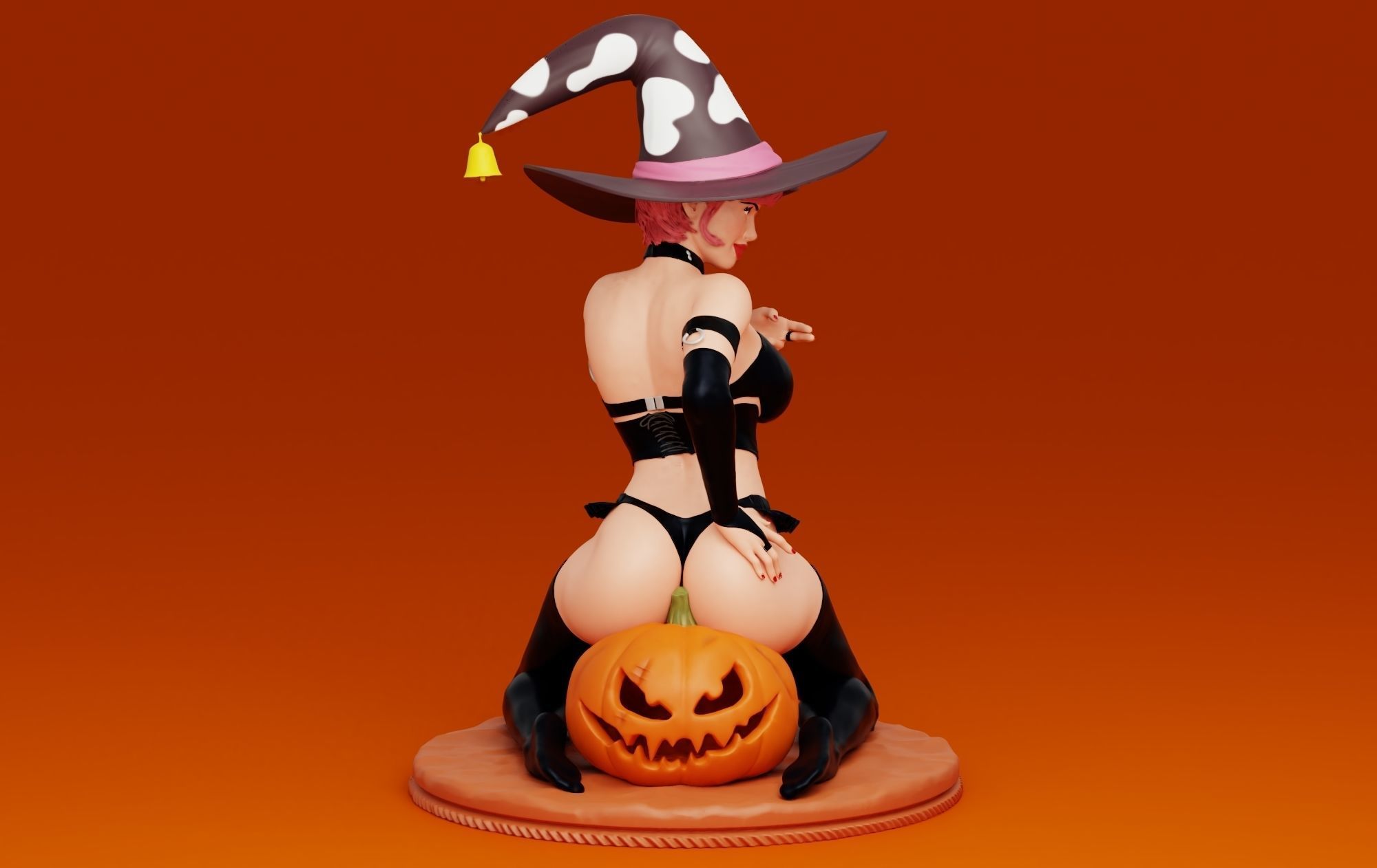 Halloween Girl 3D print model_5