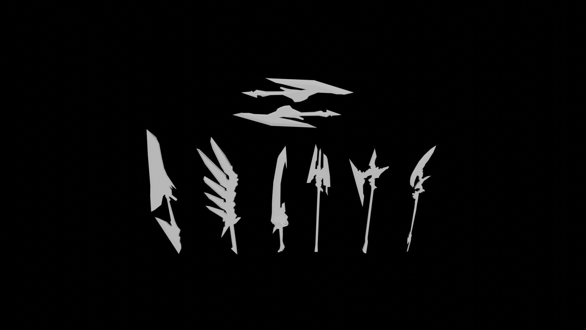 Fantasy Weapon Pack Low-poly 3D model_3