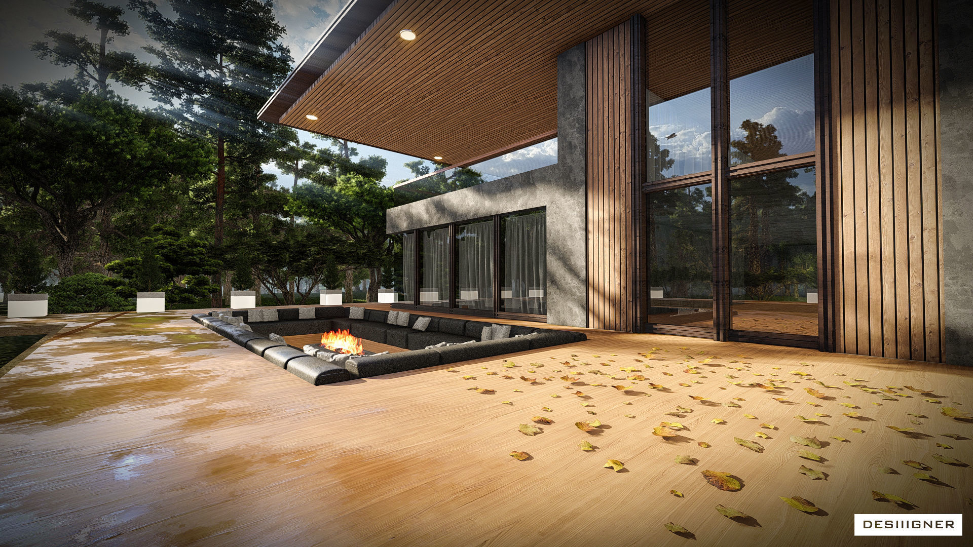 modern villa 3d design 3D model_3