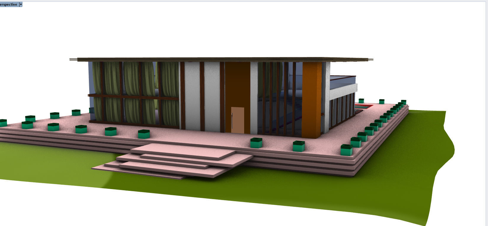 modern villa 3d design 3D model_7