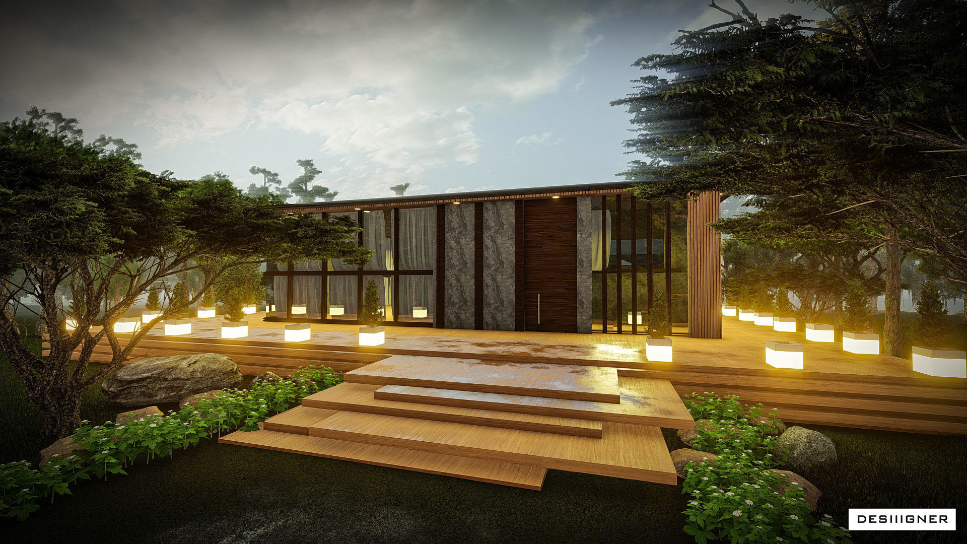 modern villa 3d design 3D model_2
