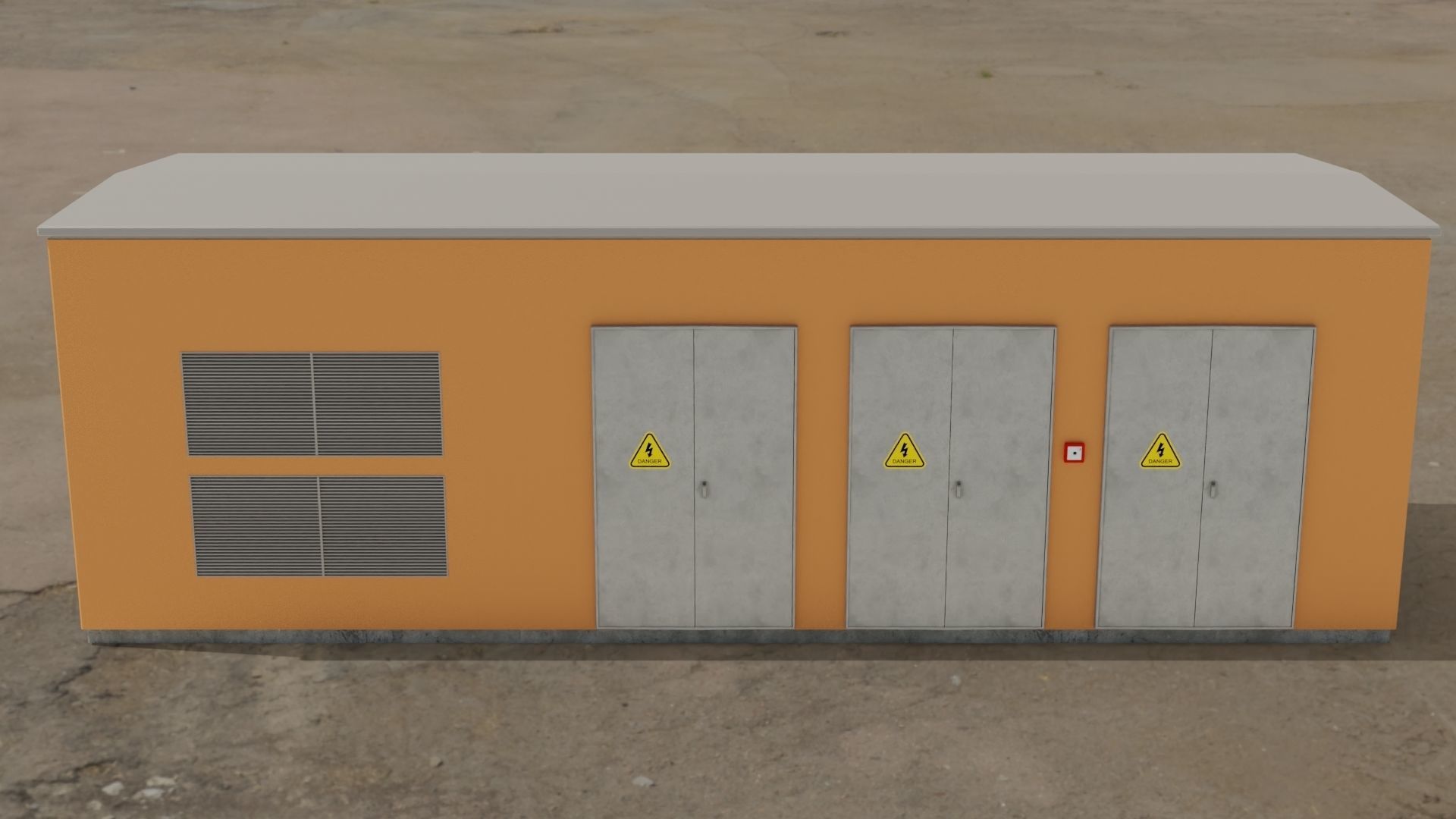 Electric cabin Low-poly 3D model_1