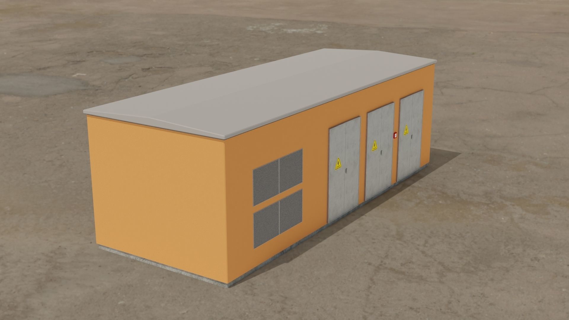 Electric cabin Low-poly 3D model_12