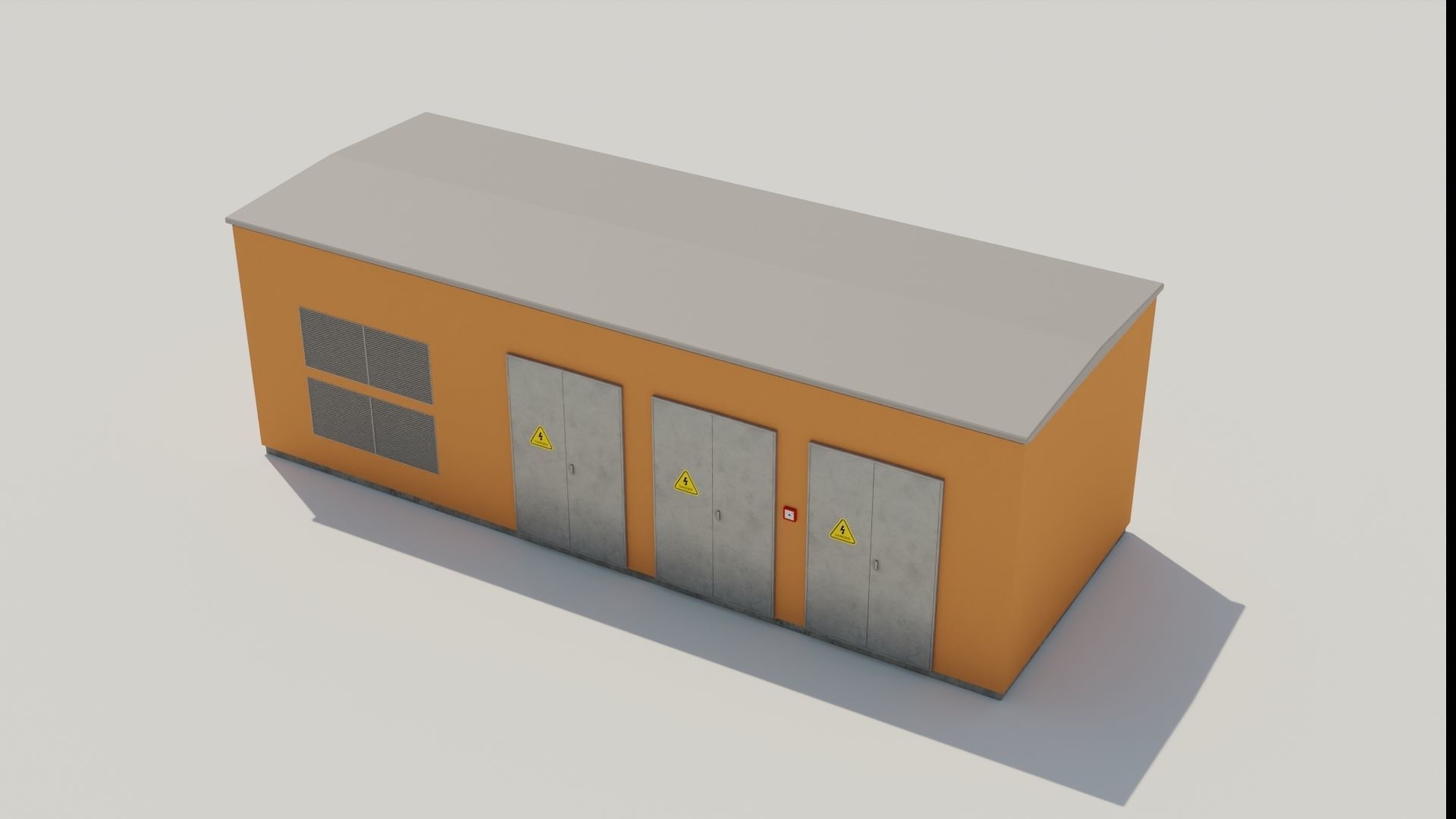 Electric cabin Low-poly 3D model_9