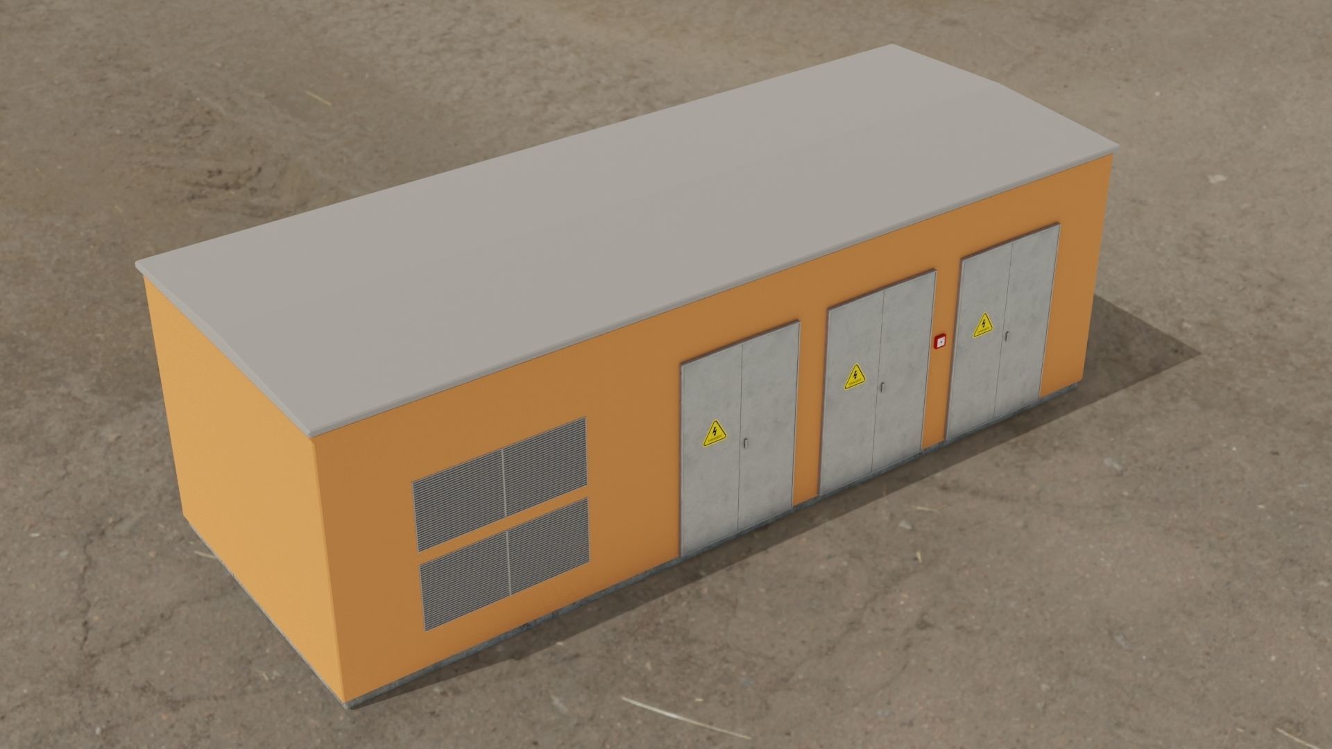 Electric cabin Low-poly 3D model_13