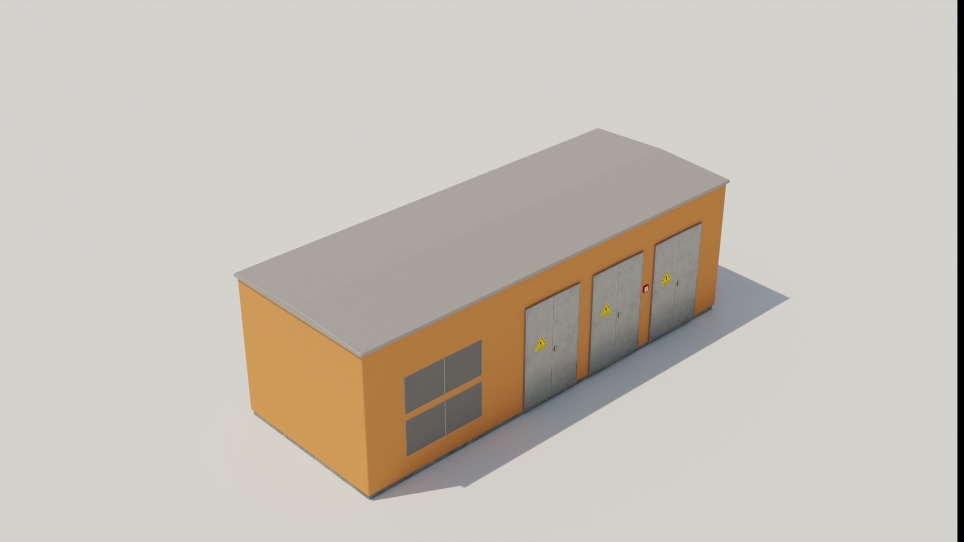 Electric cabin Low-poly 3D model_7