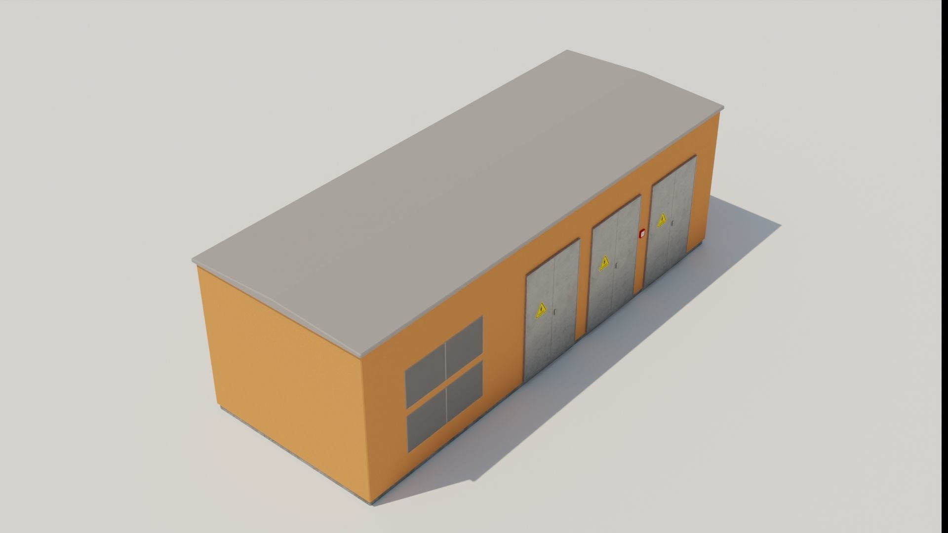 Electric cabin Low-poly 3D model_16