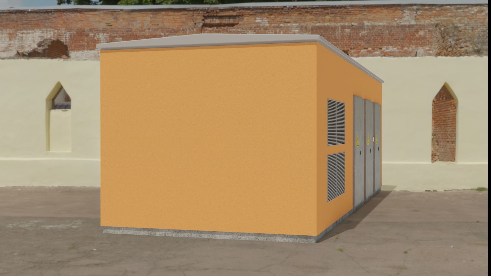 Electric cabin Low-poly 3D model_17