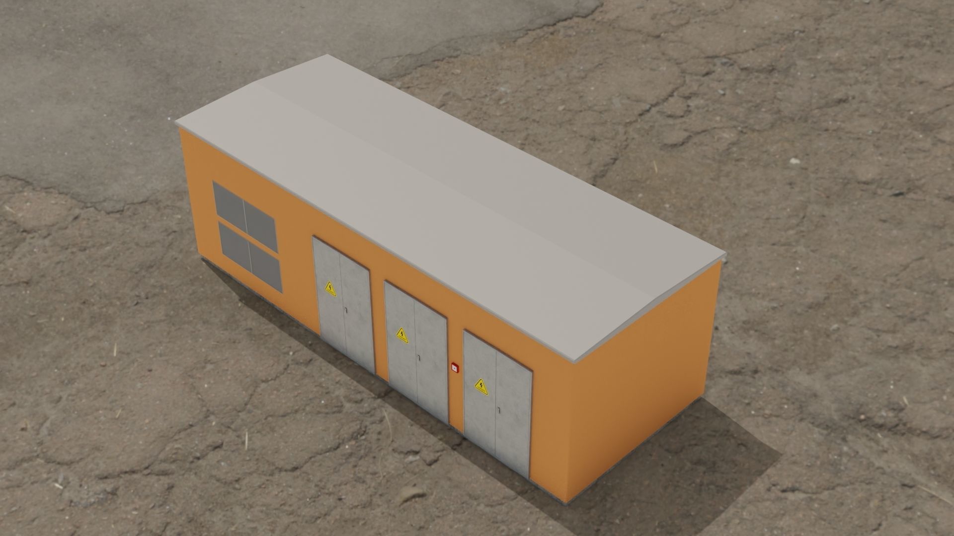 Electric cabin Low-poly 3D model_18