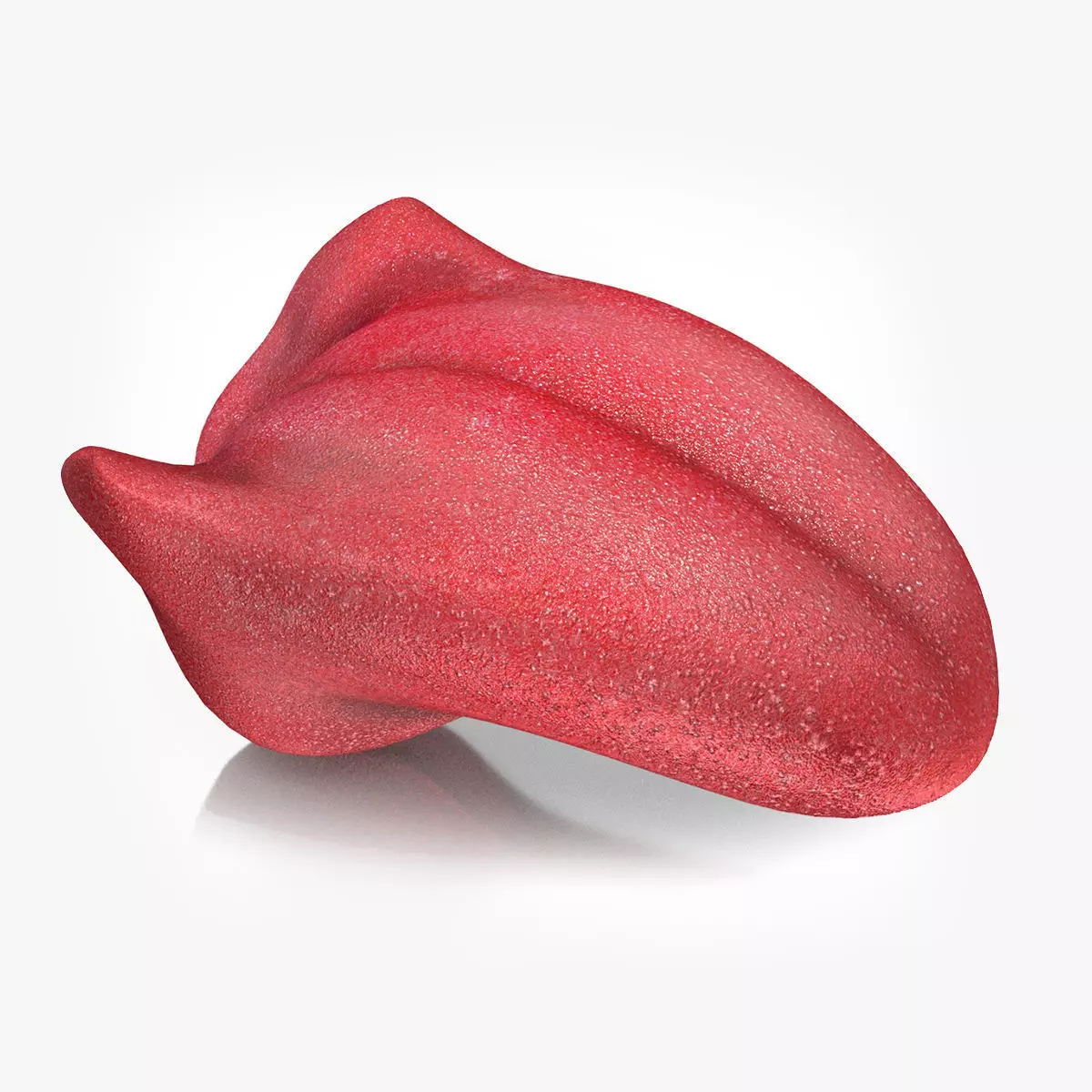 Tongue lip Low-poly 3D model_0