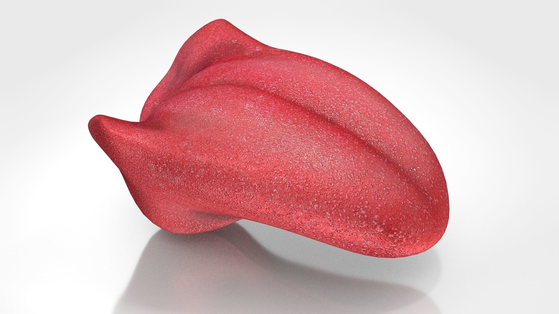 Tongue lip Low-poly 3D model_2