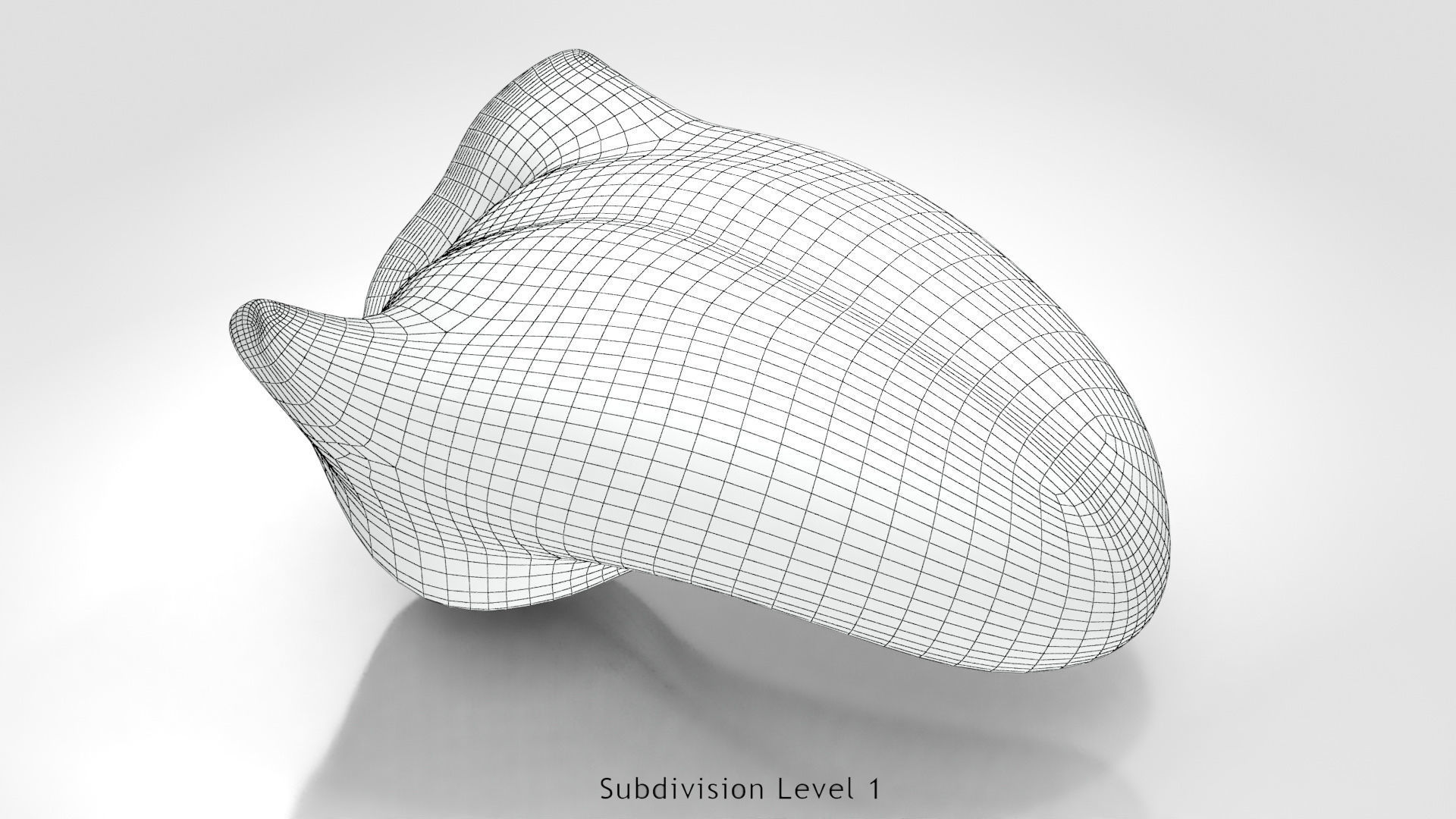 Tongue lip Low-poly 3D model_12