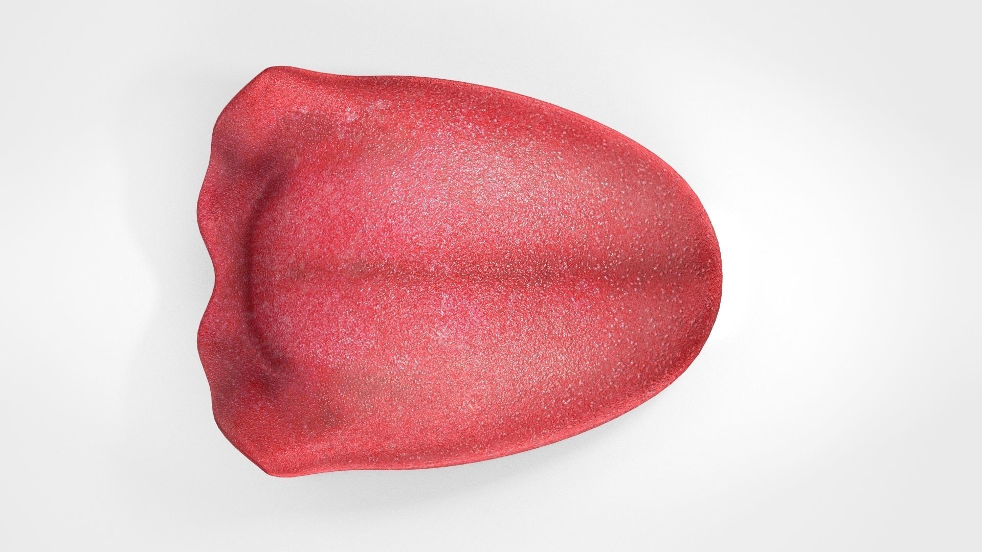 Tongue lip Low-poly 3D model_5