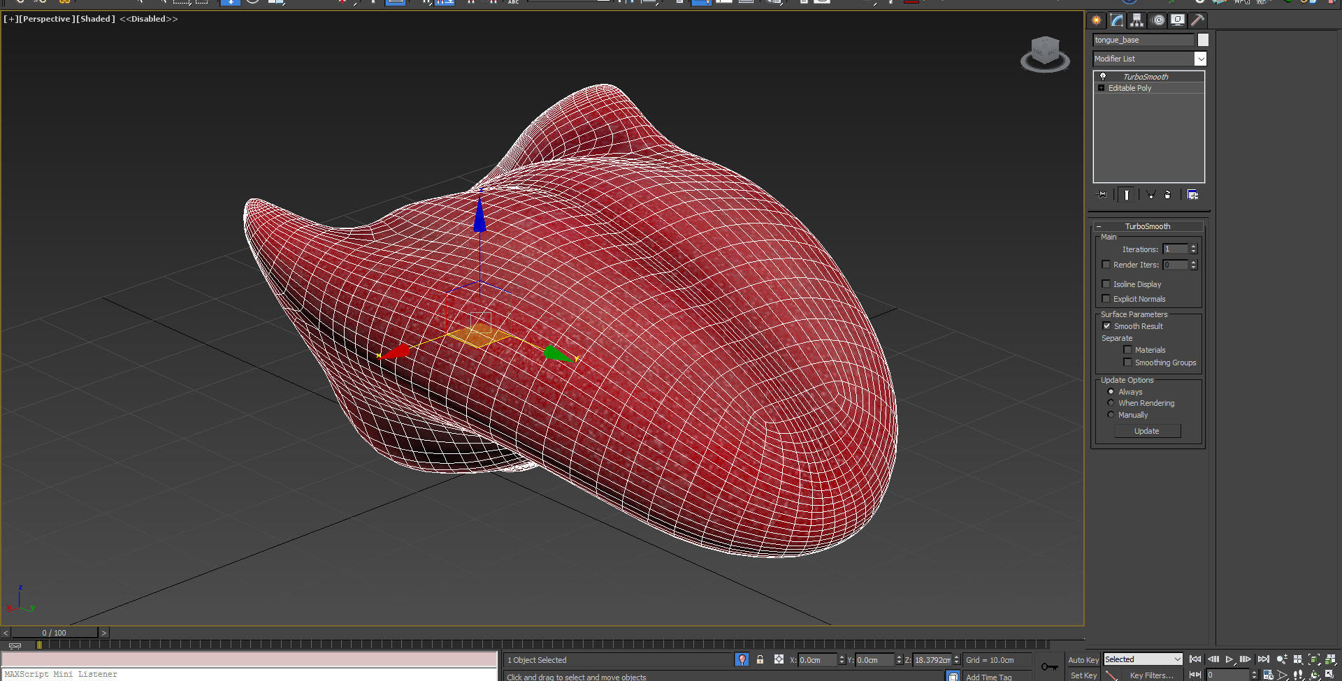 Tongue lip Low-poly 3D model_9