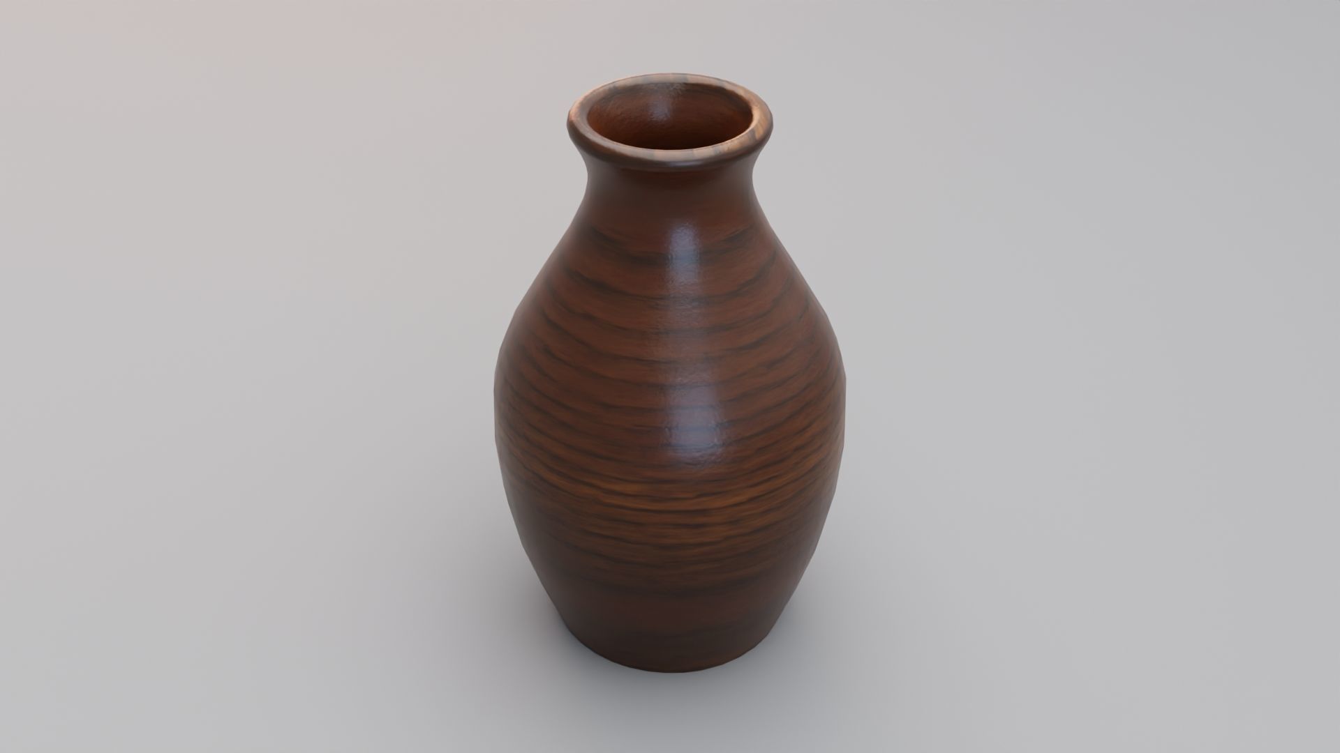 Wooden Tulip Vase 3D model_11