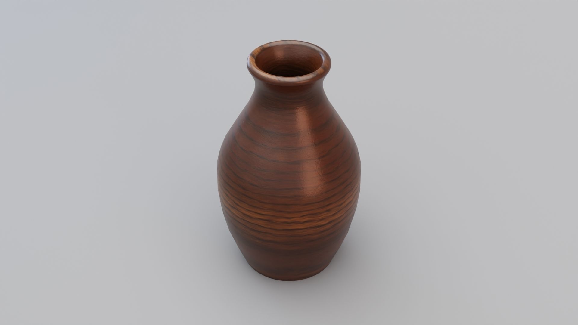 Wooden Tulip Vase 3D model_9