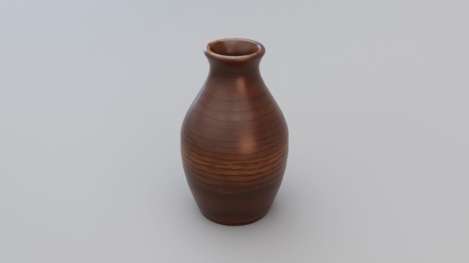 Wooden Tulip Vase 3D model_10
