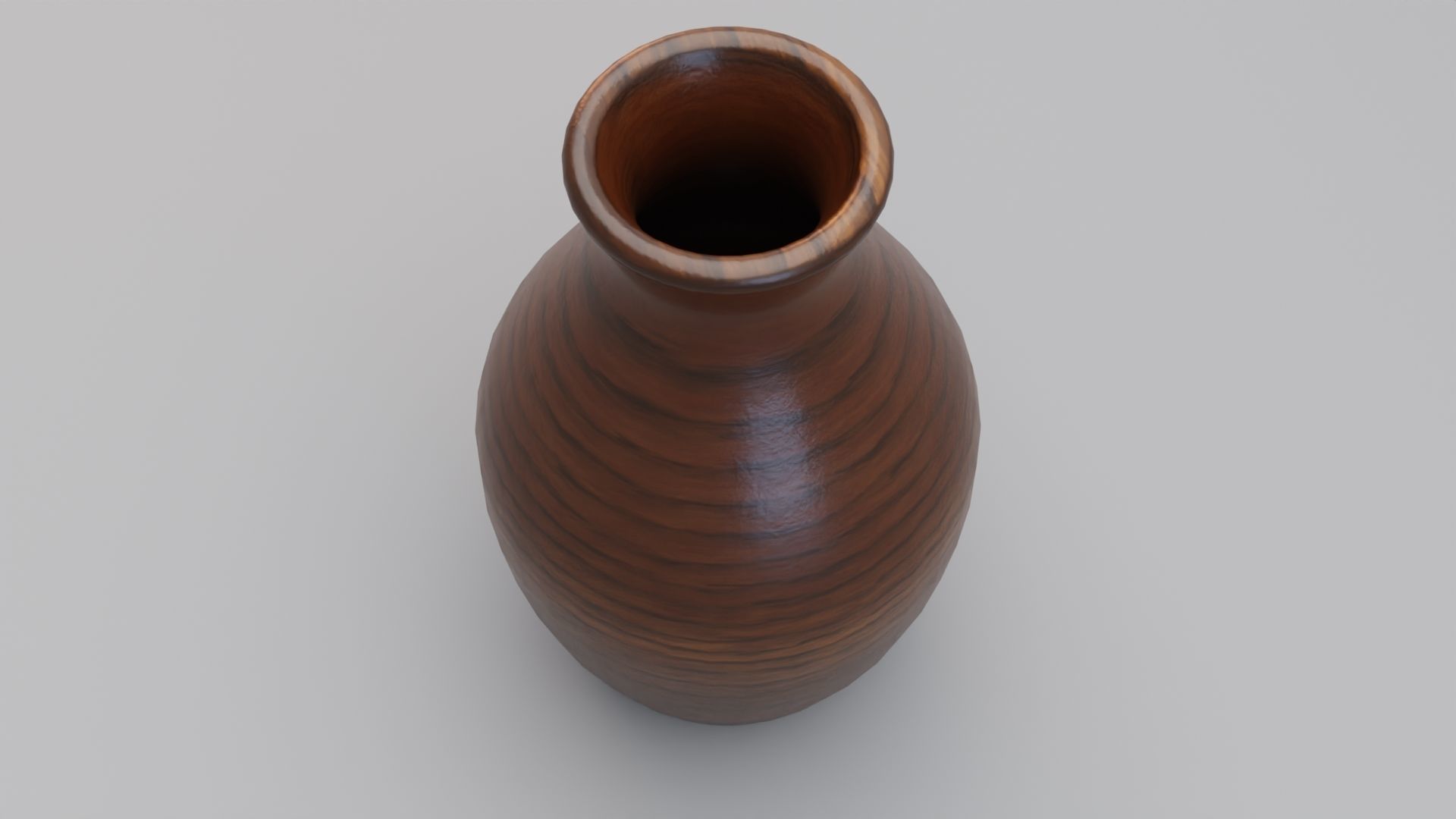 Wooden Tulip Vase 3D model_12