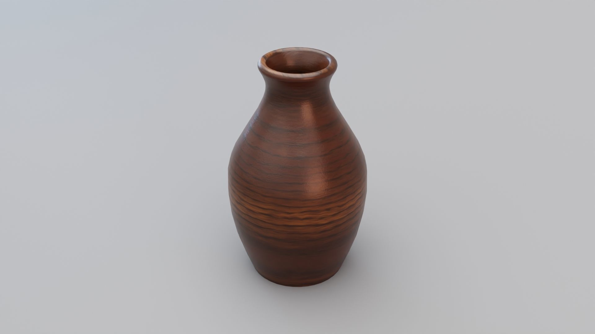 Wooden Tulip Vase 3D model_13