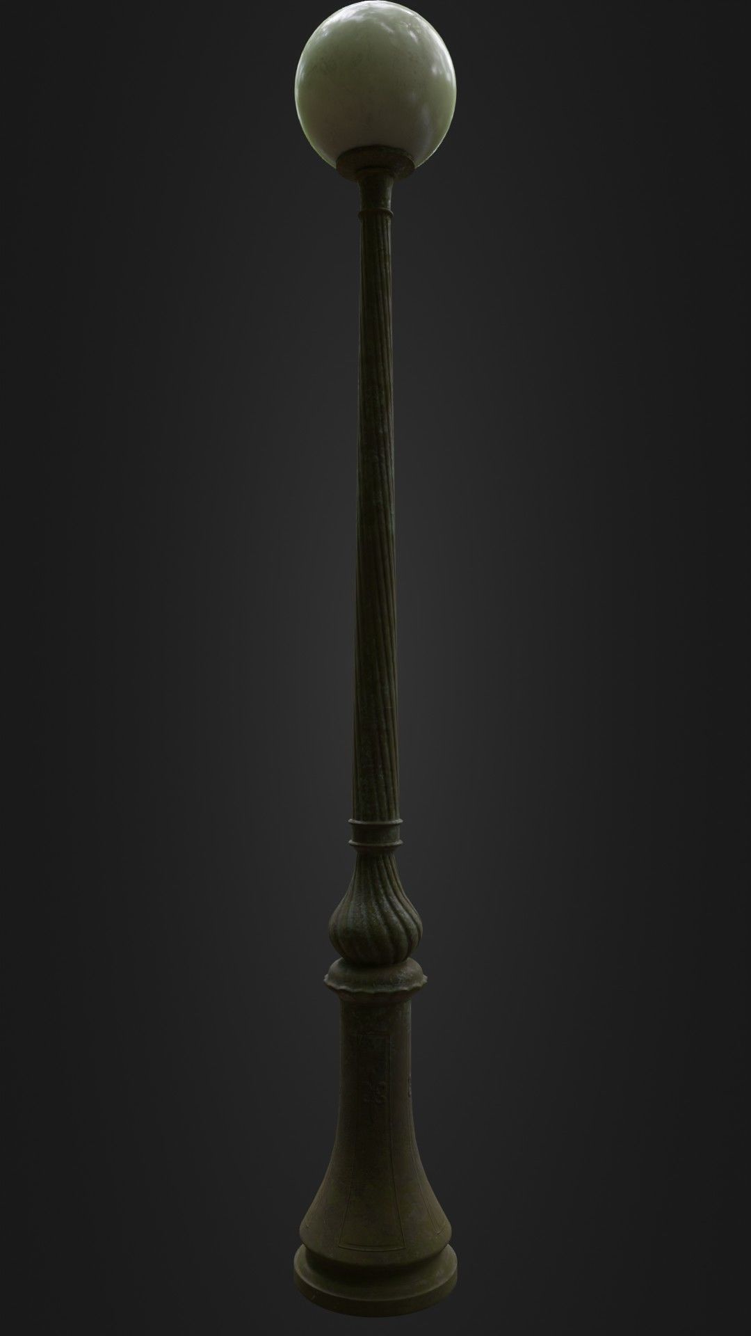 Old Worn Street Light Lamp post 08 Low-poly 3D model_20