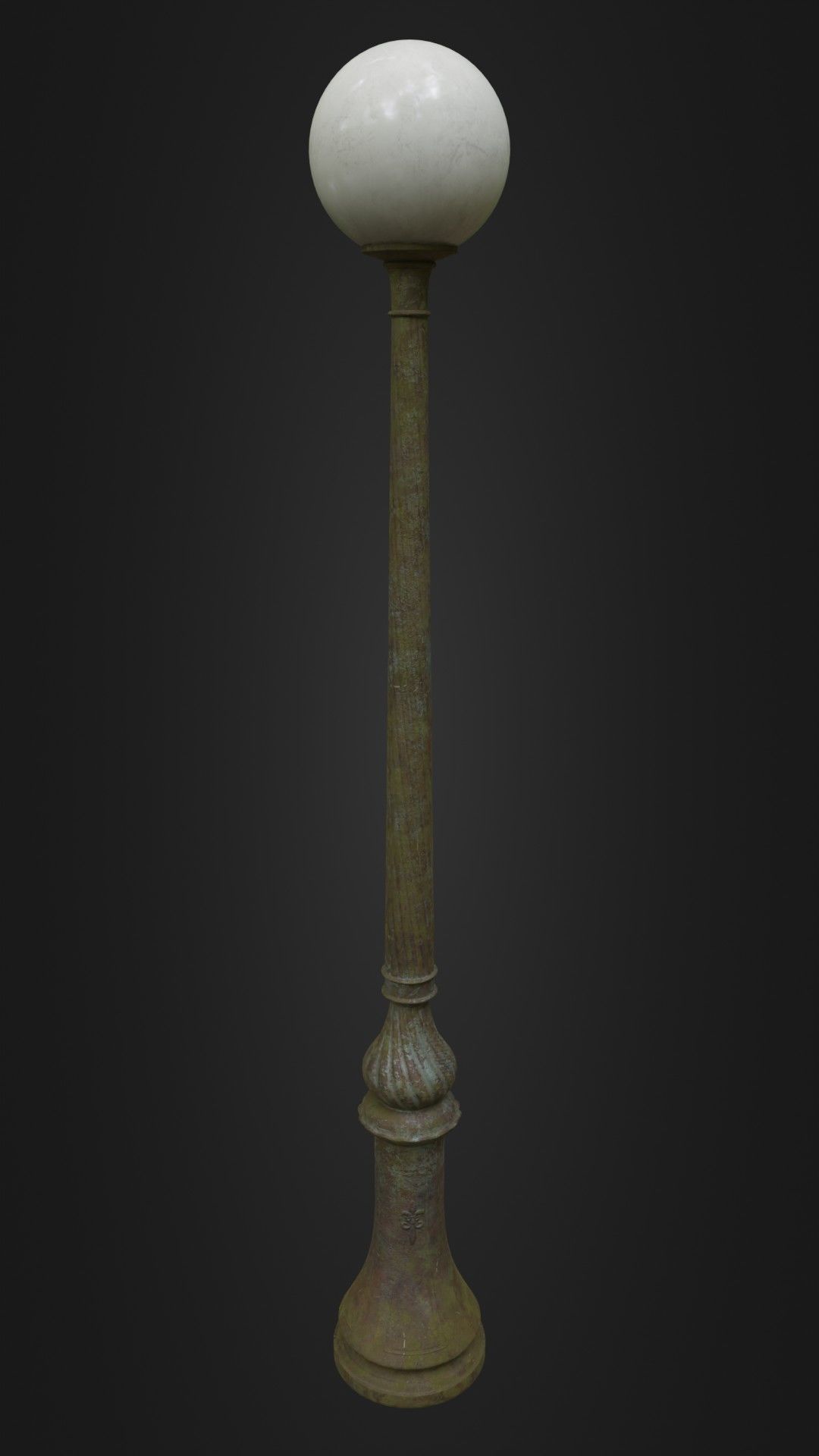 Old Worn Street Light Lamp post 08 Low-poly 3D model_41