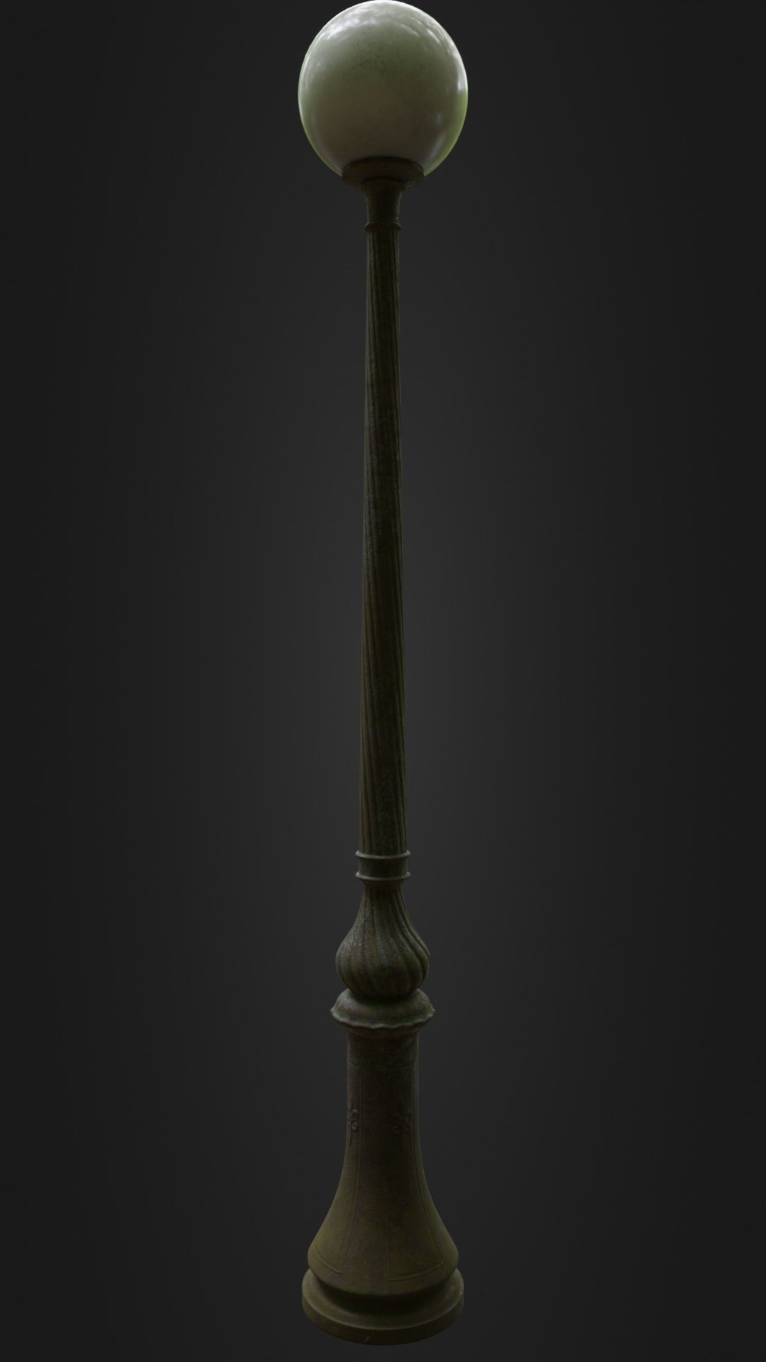 Old Worn Street Light Lamp post 08 Low-poly 3D model_24