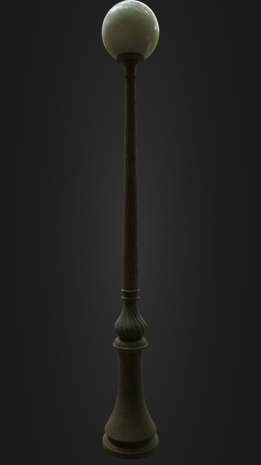 Old Worn Street Light Lamp post 08 Low-poly 3D model_23