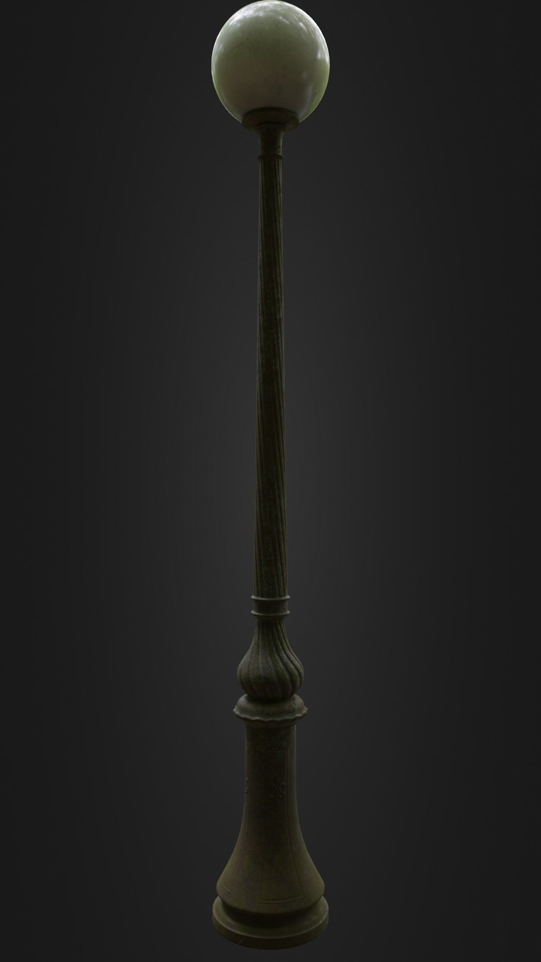 Old Worn Street Light Lamp post 08 Low-poly 3D model_22