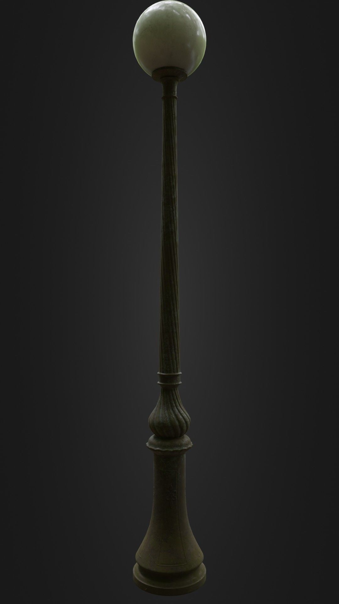 Old Worn Street Light Lamp post 08 Low-poly 3D model_21