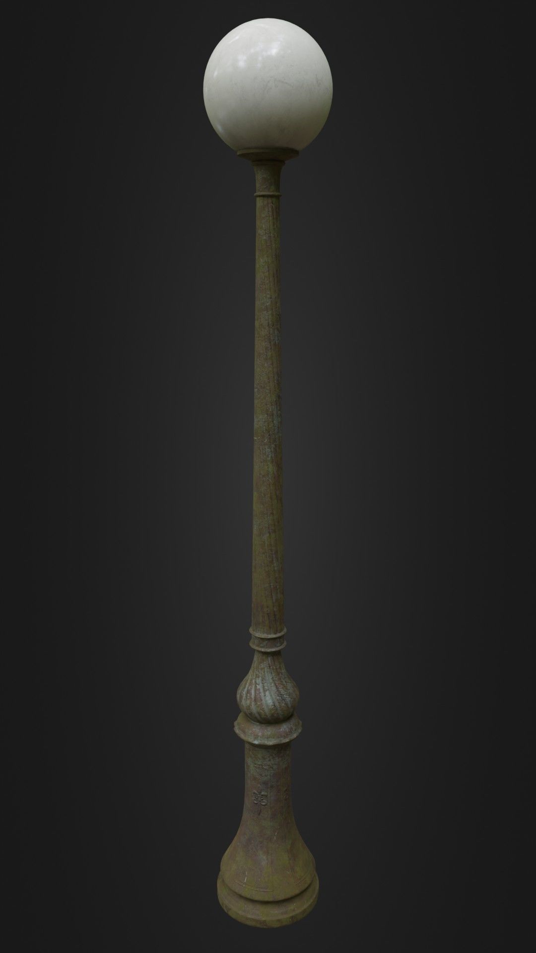 Old Worn Street Light Lamp post 08 Low-poly 3D model_38