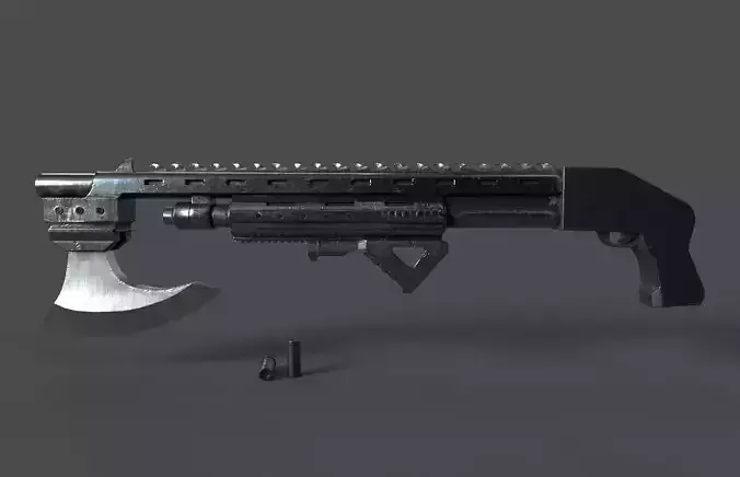 Realistic Axegun gun with axe