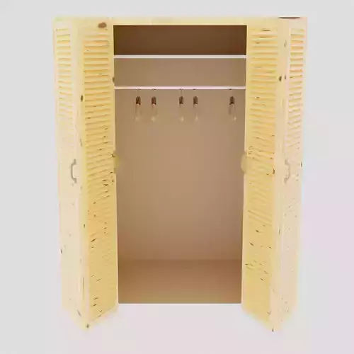 Closet Wardrobe with Bi-folding 4x doors 3D model