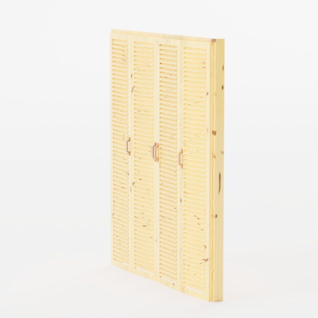 Closet Wardrobe with Bi-folding 4x doors 3D model_2