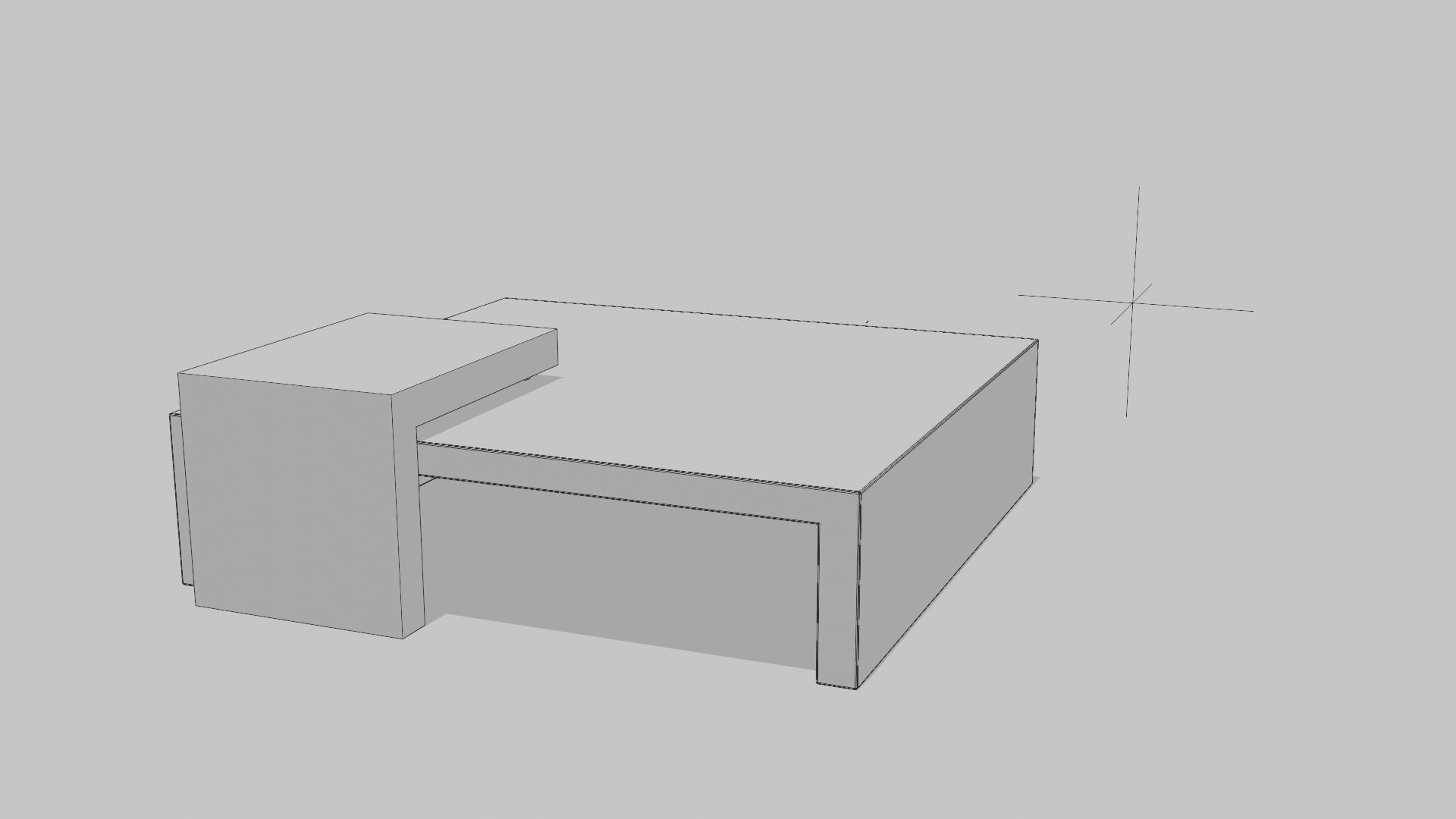 Stained Wood Coffee Table 3D model_19
