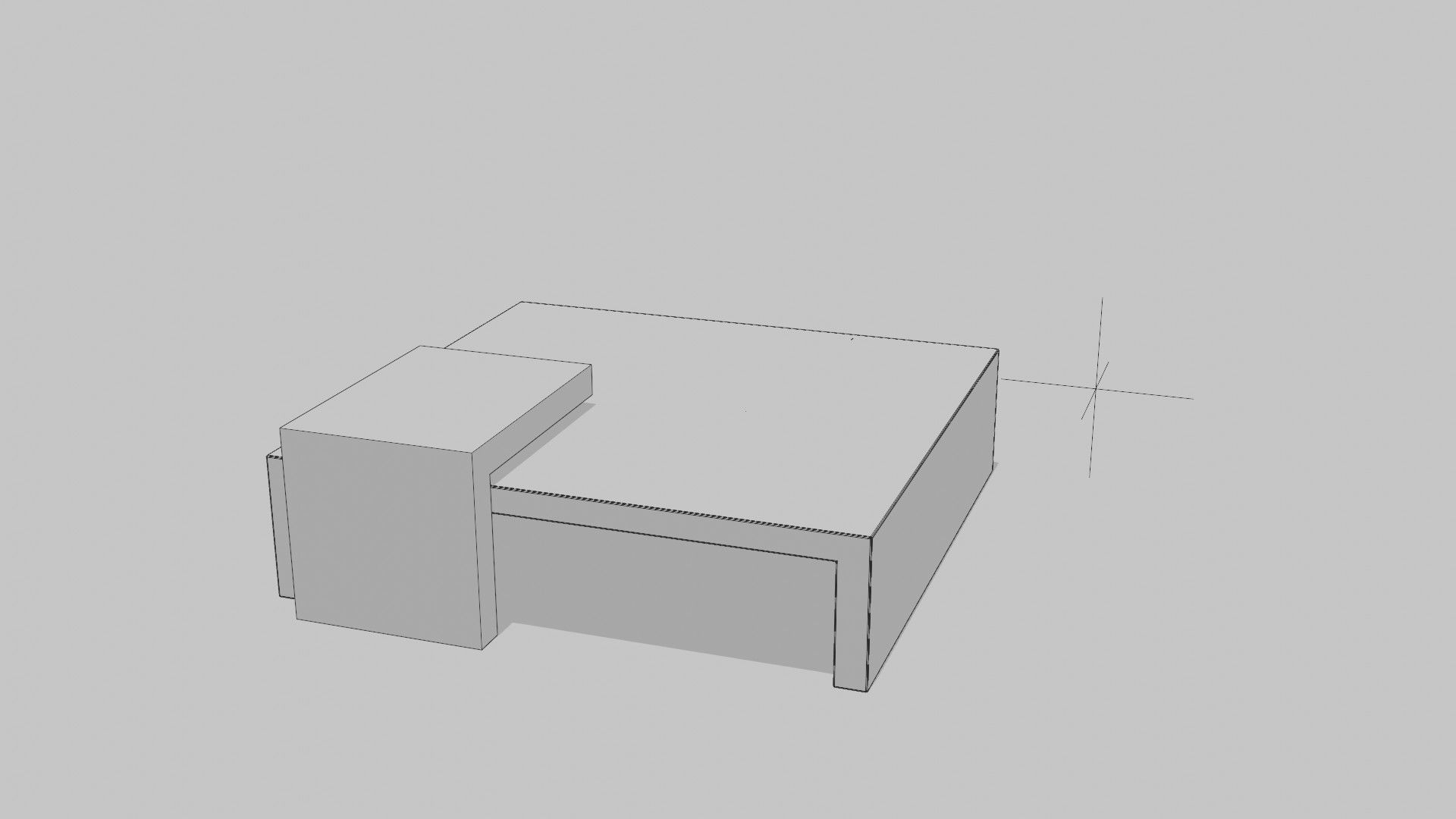 Stained Wood Coffee Table 3D model_11