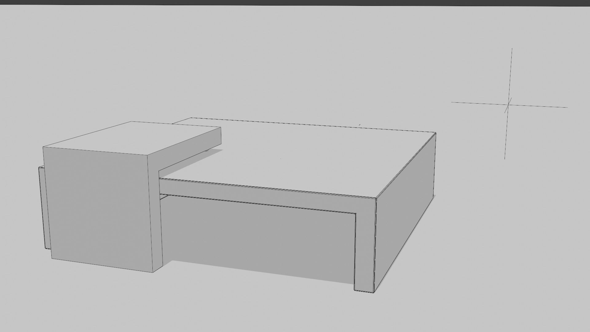 Stained Wood Coffee Table 3D model_20