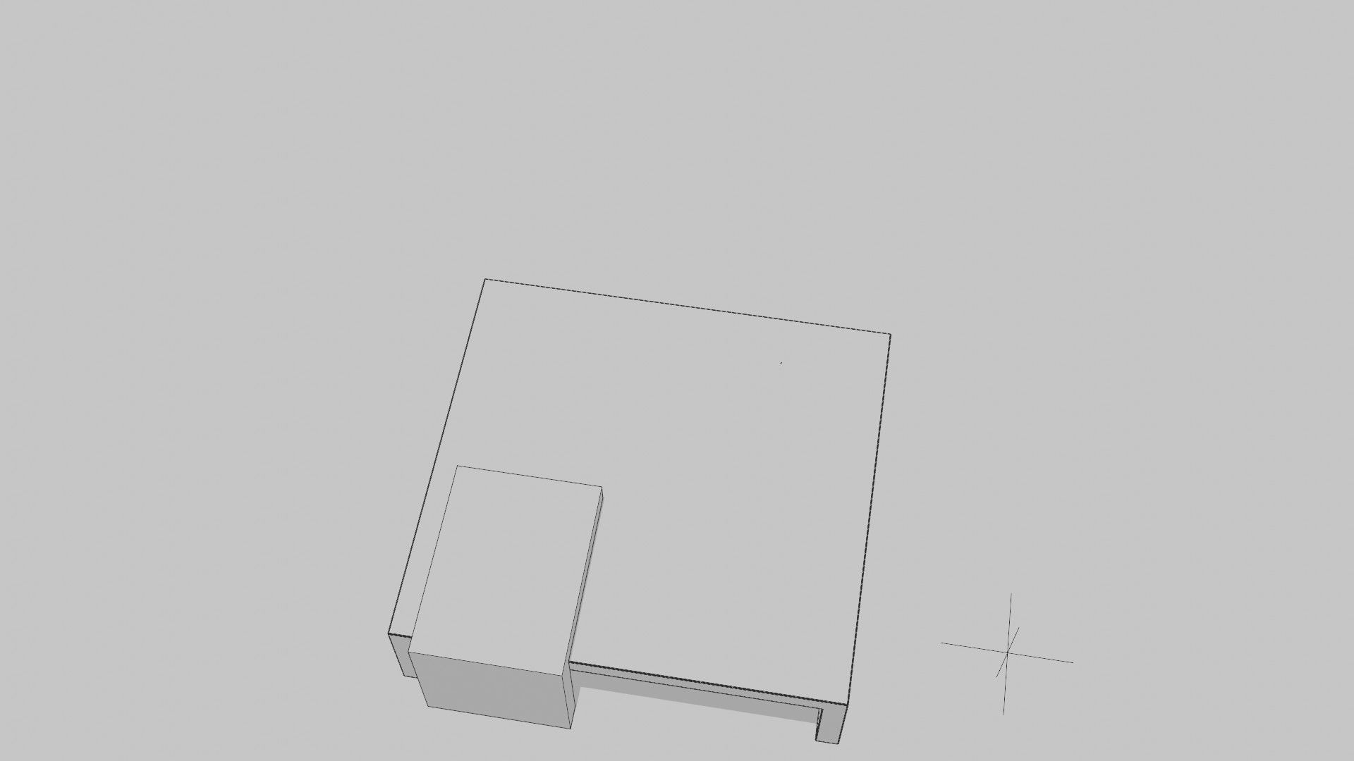 Stained Wood Coffee Table 3D model_17