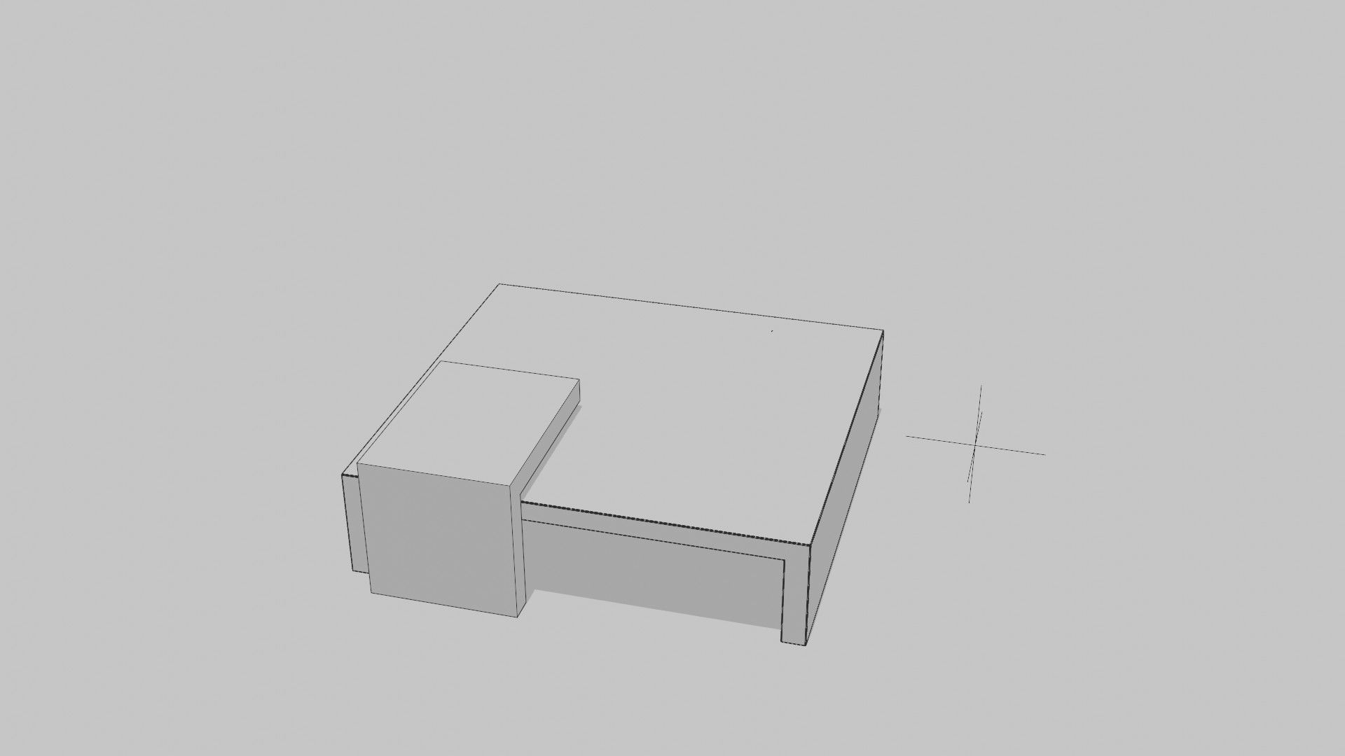 Stained Wood Coffee Table 3D model_12