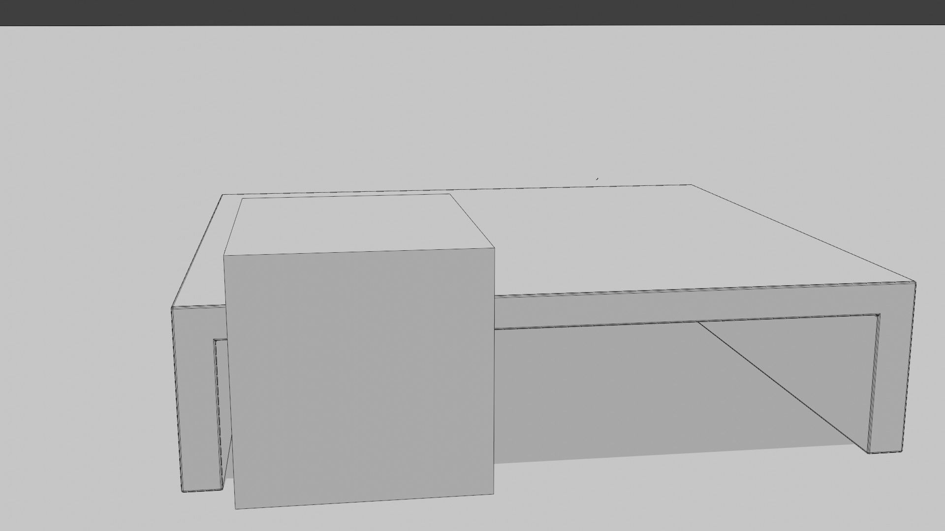 Stained Wood Coffee Table 3D model_22