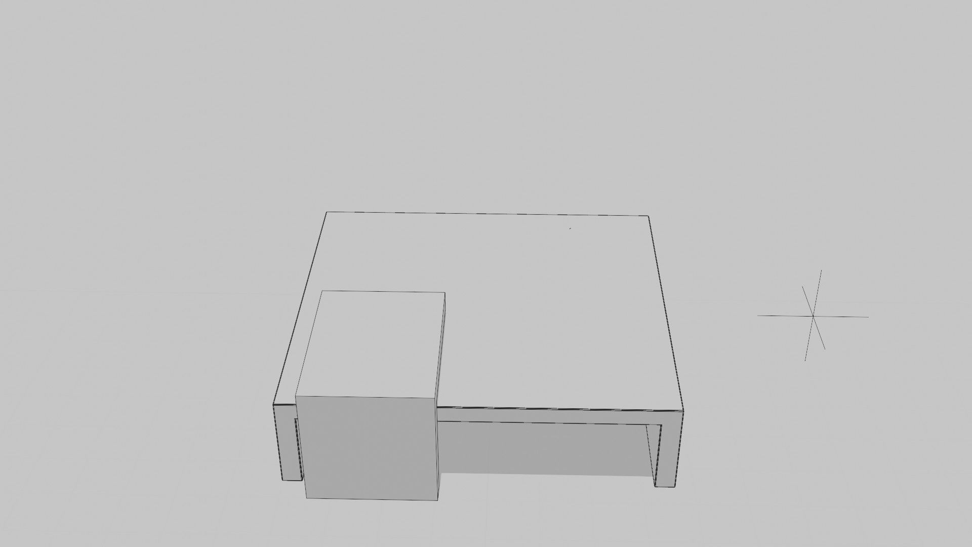 Stained Wood Coffee Table 3D model_16